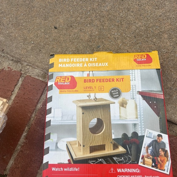 Red Toolbox Other - Wooden Bird Feeder Kit - Natural Wood